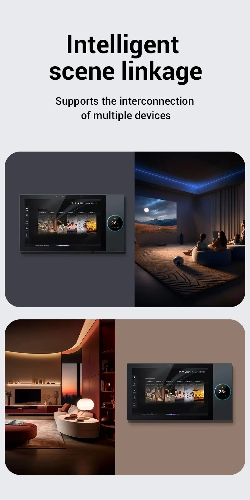 Audio Music Hub - 10인치 다기능 스마트 컨트롤 패널 음악