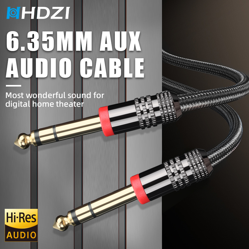 Audio Music Interface - 6.35mm TRS 기타 케이블 스테레오 오디오