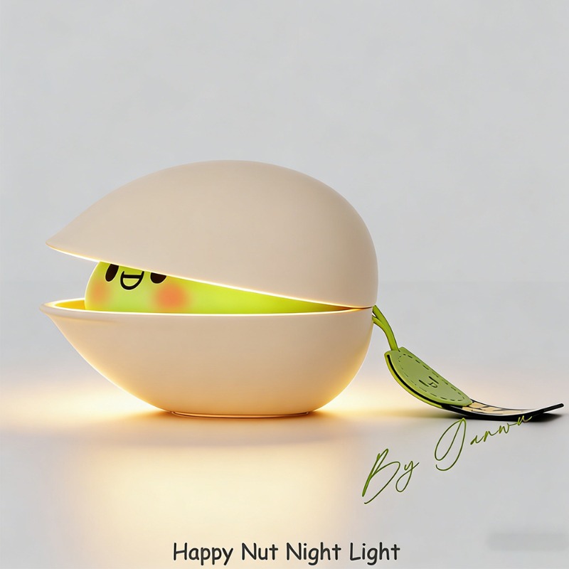 Audio Music Happy Birthday - 해피넛 나이트 라이트 만화 스마일리 페이스