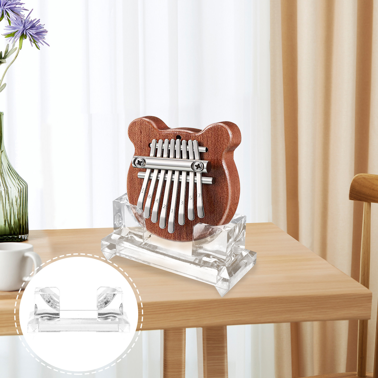 Kalimba Thumb Piano - 2개입 아크릴 엄지 피아노 브래킷 투명