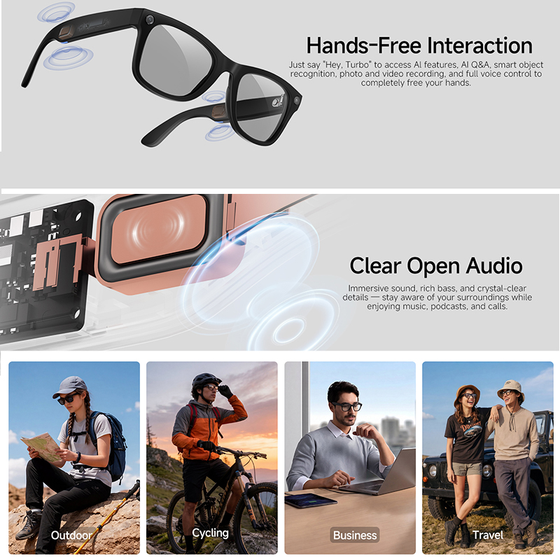 스마트 안경 800W HD 카메라 AI 번역기 어시스턴 - Audio Music Recognition 리뷰 및 가격