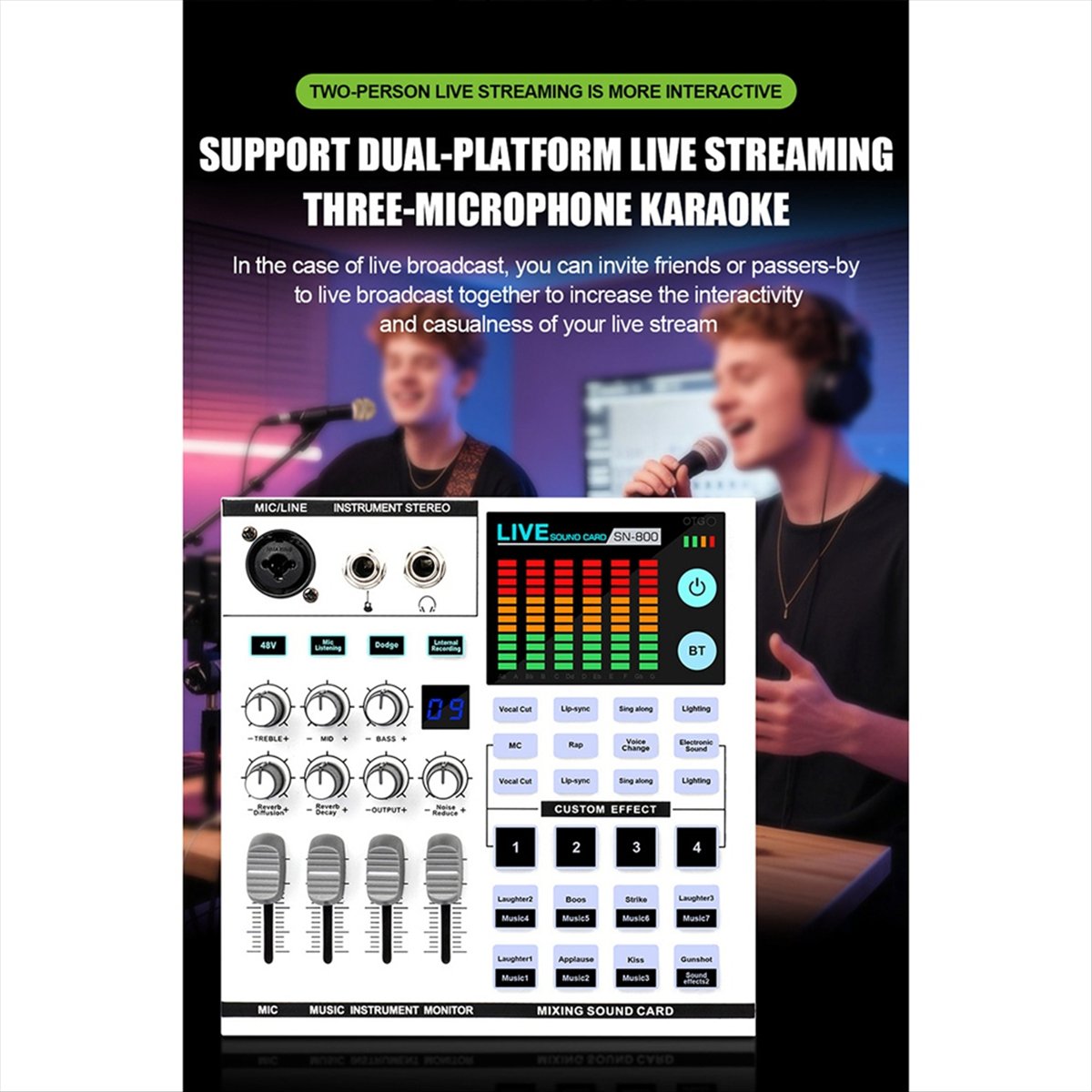 DTC5 SN800 라이브 사운드 카드 음성 변조 오디 - Audio Music Sound 리뷰 및 가격